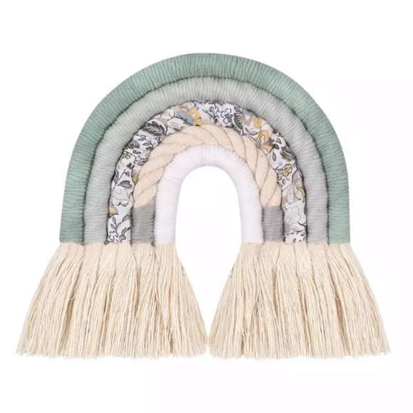 Green Rainbow Macrame Wall Decor - Picture 2 of 5